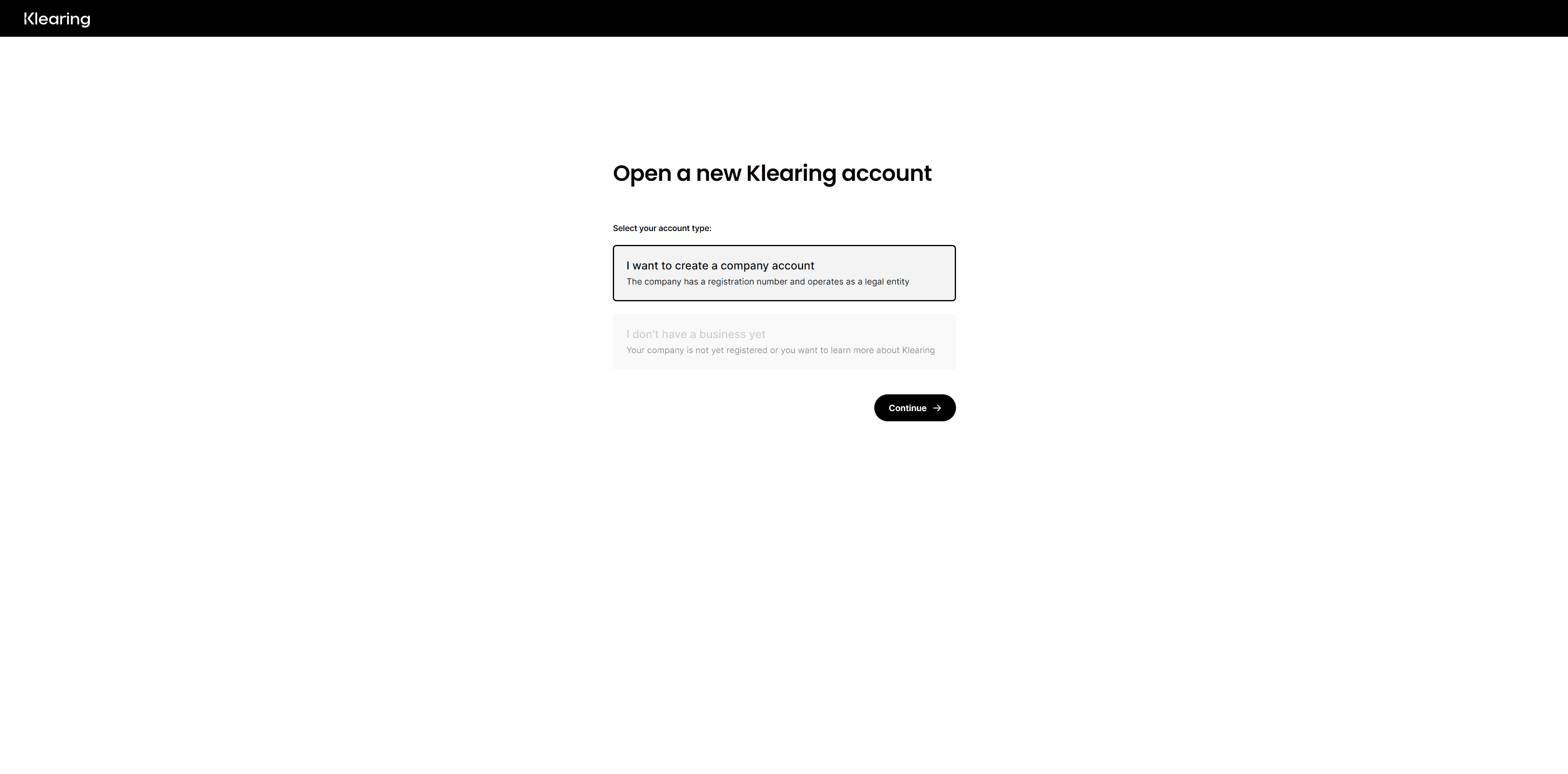 Klearing screenshot